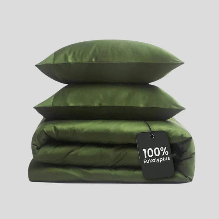 Salteviio® - Bettwäsche Set Eukalyptus Lyocell - Olive Green