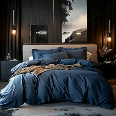 Salteviio® - Bettwäsche Set Eukalyptus Lyocell - Baltic Blue